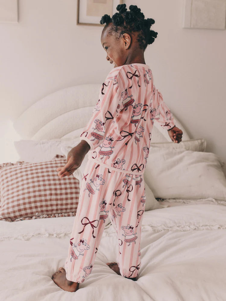 |Girl| Pijama De Lã Aconchegante Da Peppa Pig Rosa (9 meses a 8 anos)