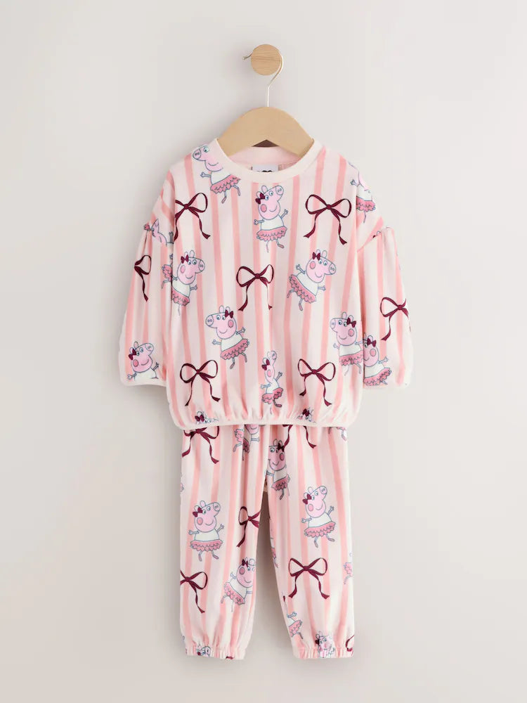 |Girl| Pijama De Lã Aconchegante Da Peppa Pig Rosa (9 meses a 8 anos)