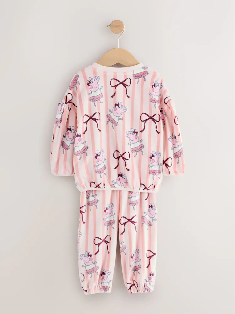 |Girl| Pijama De Lã Aconchegante Da Peppa Pig Rosa (9 meses a 8 anos)