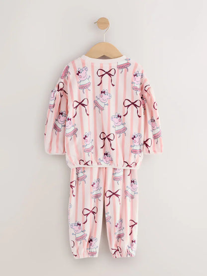|Girl| Pijama De Lã Aconchegante Da Peppa Pig Rosa (9 meses a 8 anos)