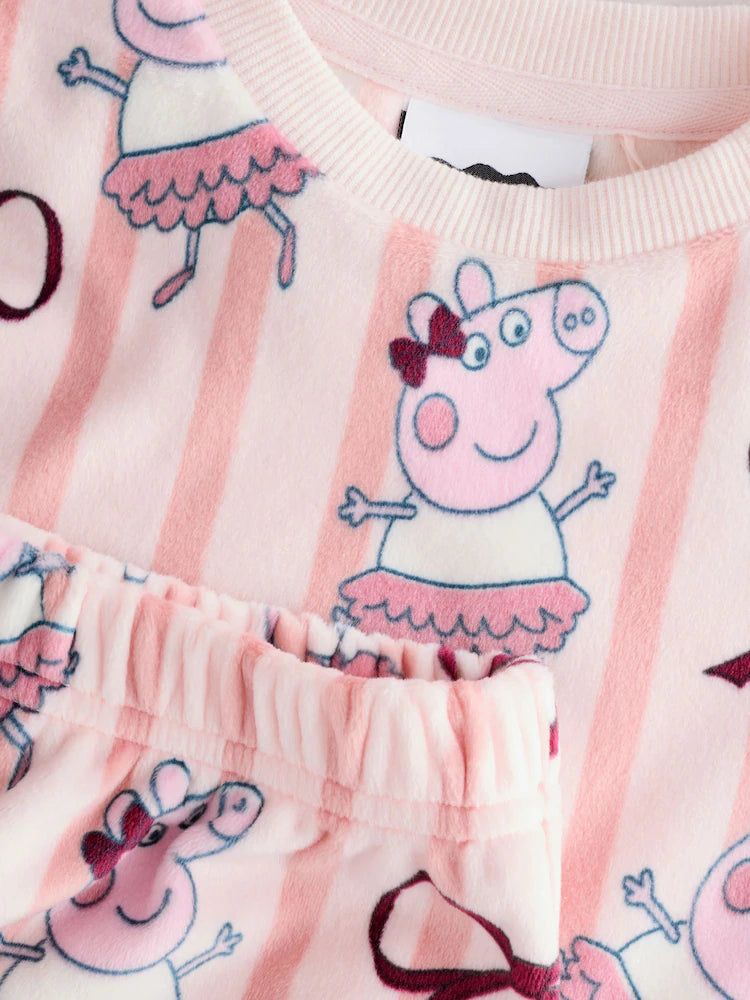 |Girl| Pijama De Lã Aconchegante Da Peppa Pig Rosa (9 meses a 8 anos)
