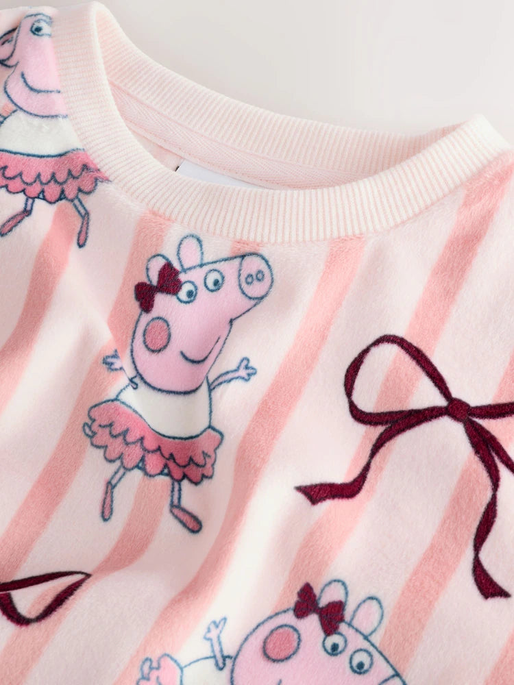 |Girl| Pijama De Lã Aconchegante Da Peppa Pig Rosa (9 meses a 8 anos)
