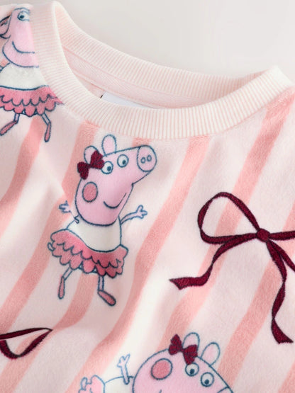 |Girl| Pijama De Lã Aconchegante Da Peppa Pig Rosa (9 meses a 8 anos)