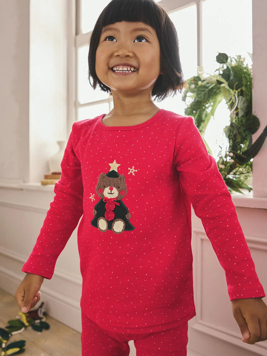 |Girl| Pijama De Natal Red Bear (9 meses a 16 anos)
