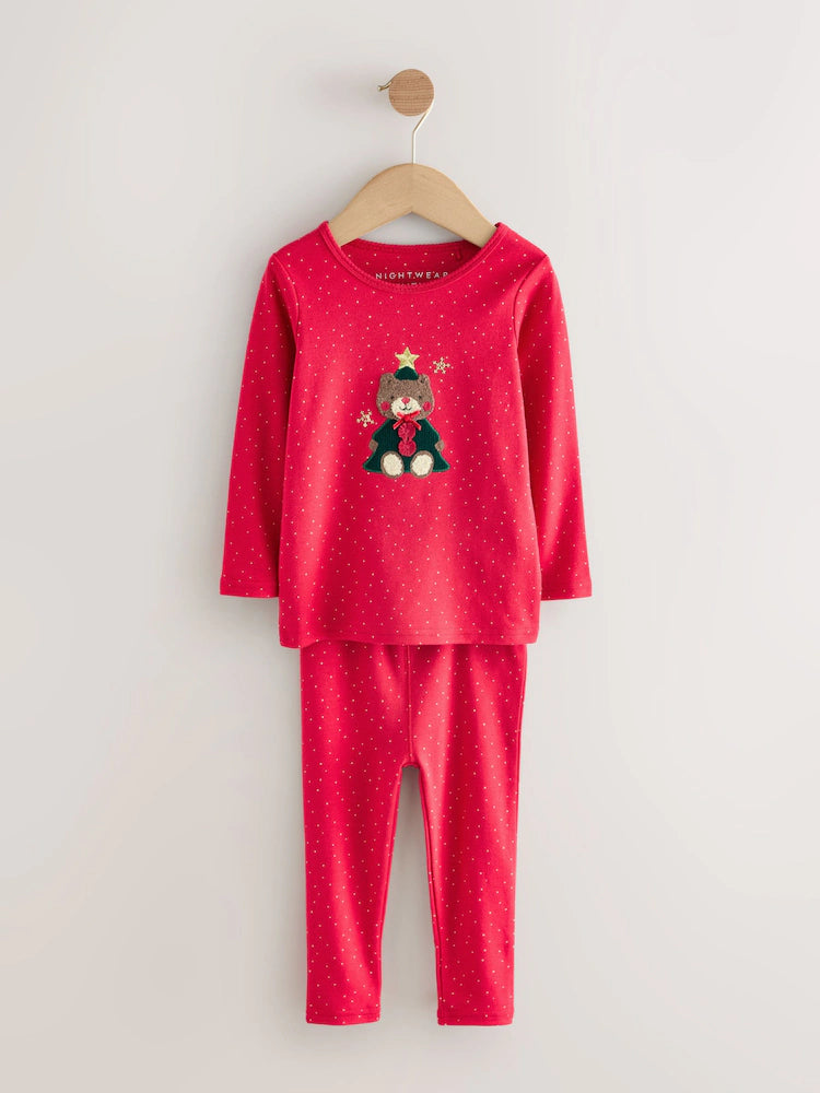 |Girl| Pijama De Natal Red Bear (9 meses a 16 anos)