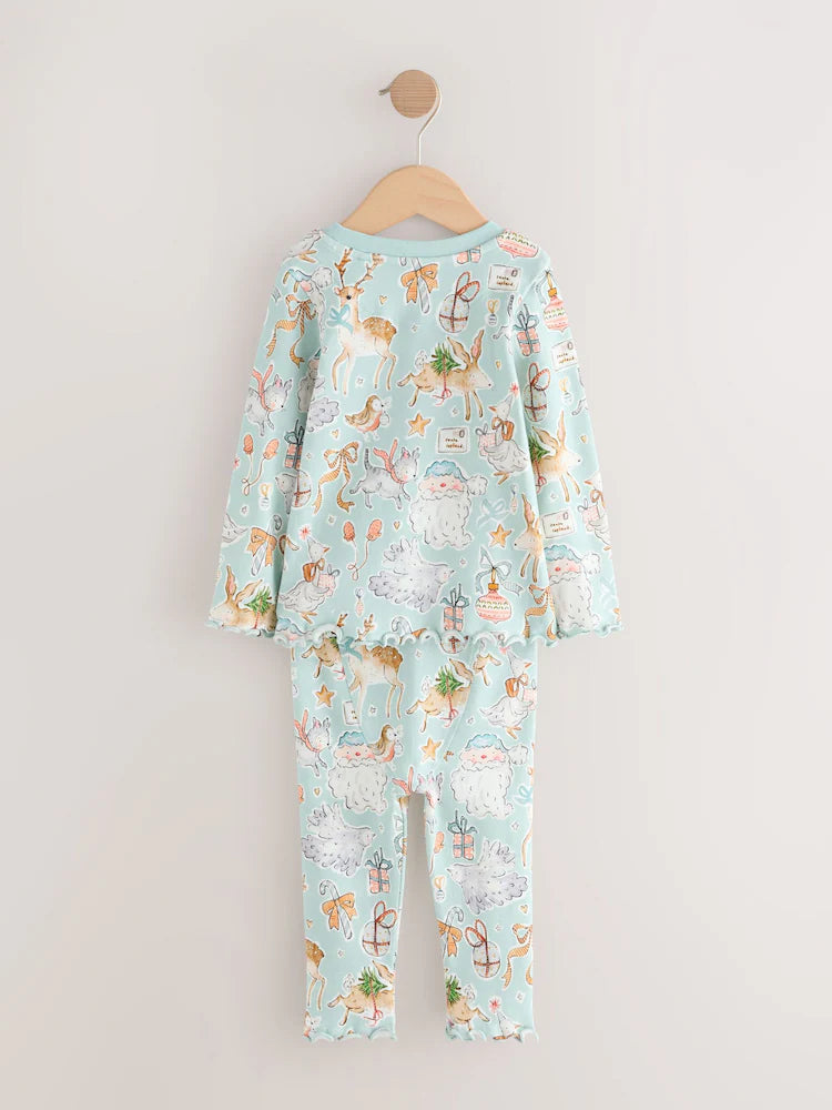 |Girl| Pijama De Natal Com Estampa Blue Goose (9 meses a 16 anos)