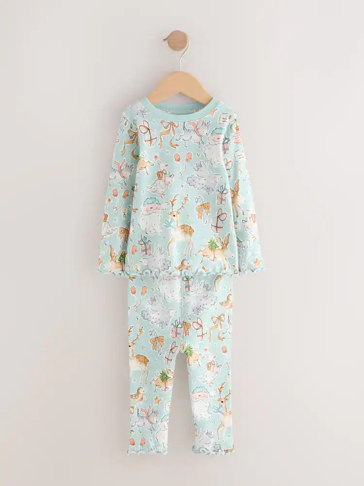 |Girl| Pijama De Natal Com Estampa Blue Goose (9 meses a 16 anos)