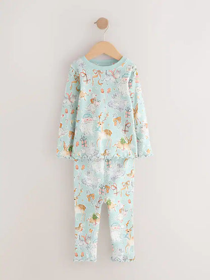 |Girl| Pijama De Natal Com Estampa Blue Goose (9 meses a 16 anos)