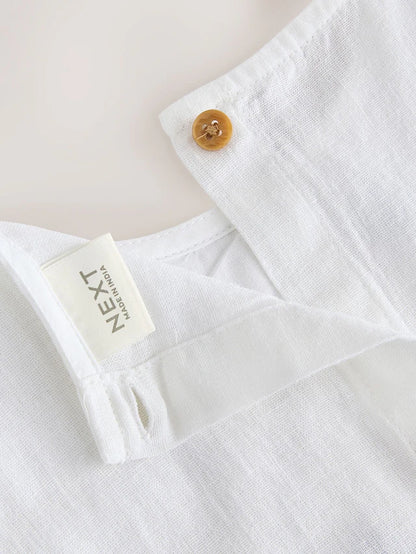 |Girl| Conjunto Coordenado De Blusa e Calça Bordadas Azul/Brancas (3 meses a 8 anos)