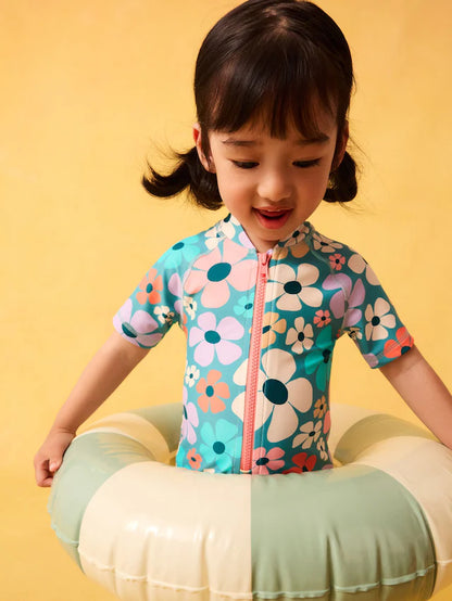 |Girl| Maiô Stampy Floral Sunsafe (3 meses a 10 anos)