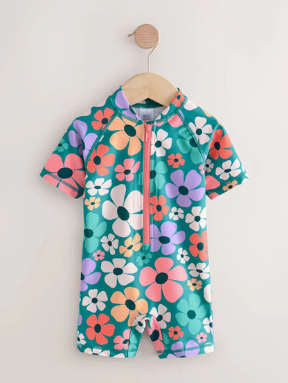 |Girl| Maiô Stampy Floral Sunsafe (3 meses a 10 anos)