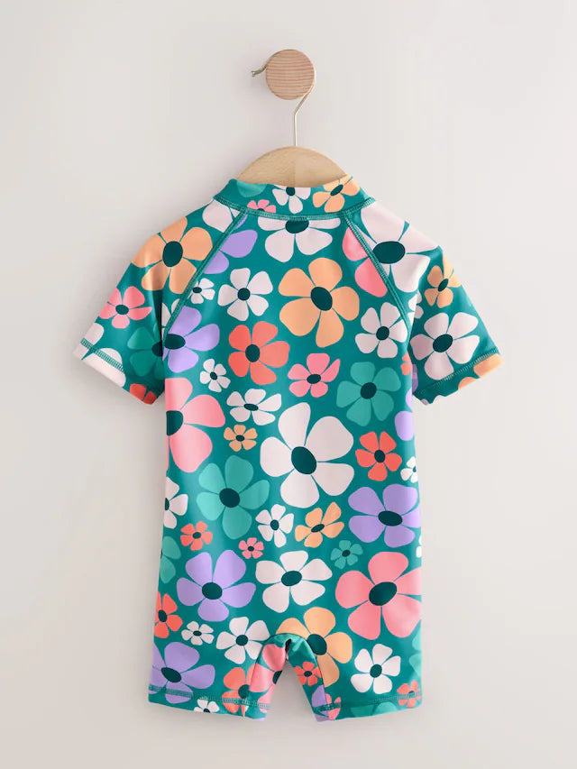 |Girl| Maiô Stampy Floral Sunsafe (3 meses a 10 anos)