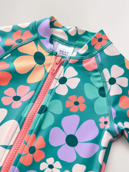 |Girl| Maiô Stampy Floral Sunsafe (3 meses a 10 anos)