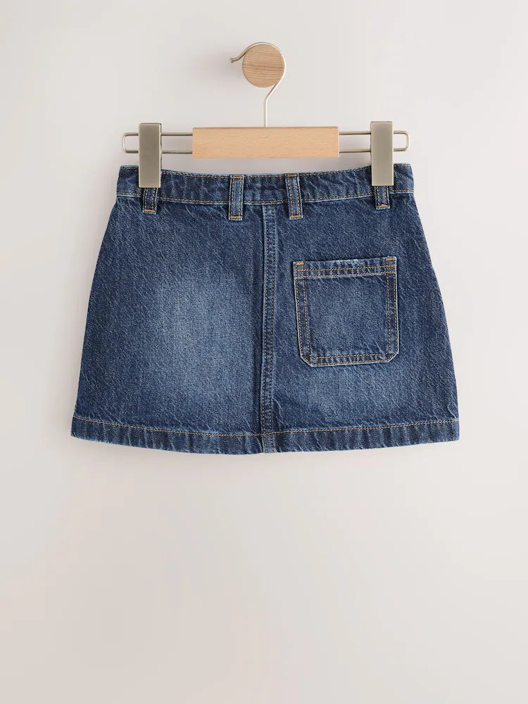 |BigGirl| Saia Jeans Azul Escuro (3-16 anos)