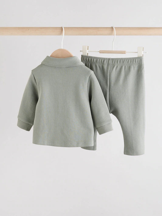 |BabyBoy| Conjunto De Blusa e Legging Cinza Para Bebê (0 meses a 2 anos)