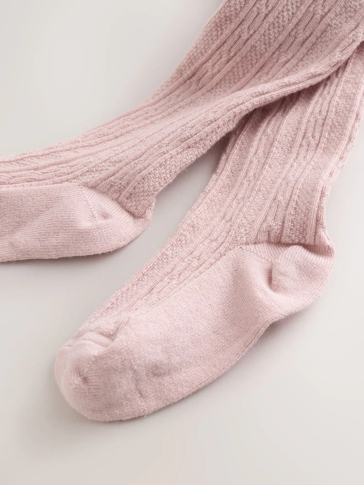 |BabyGirl| Conjunto De 3 Peças Para Bebê: Macacão, Body De Manga Comprida e Meia-Calça em veludo cotelê roxo e branco.