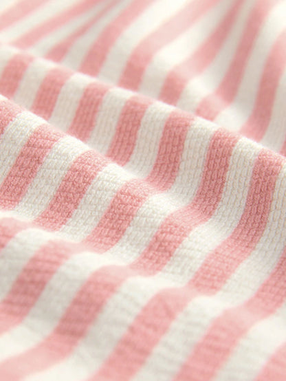 |Girl| Calças Largas Listradas Rosa (3 meses a 7 anos)