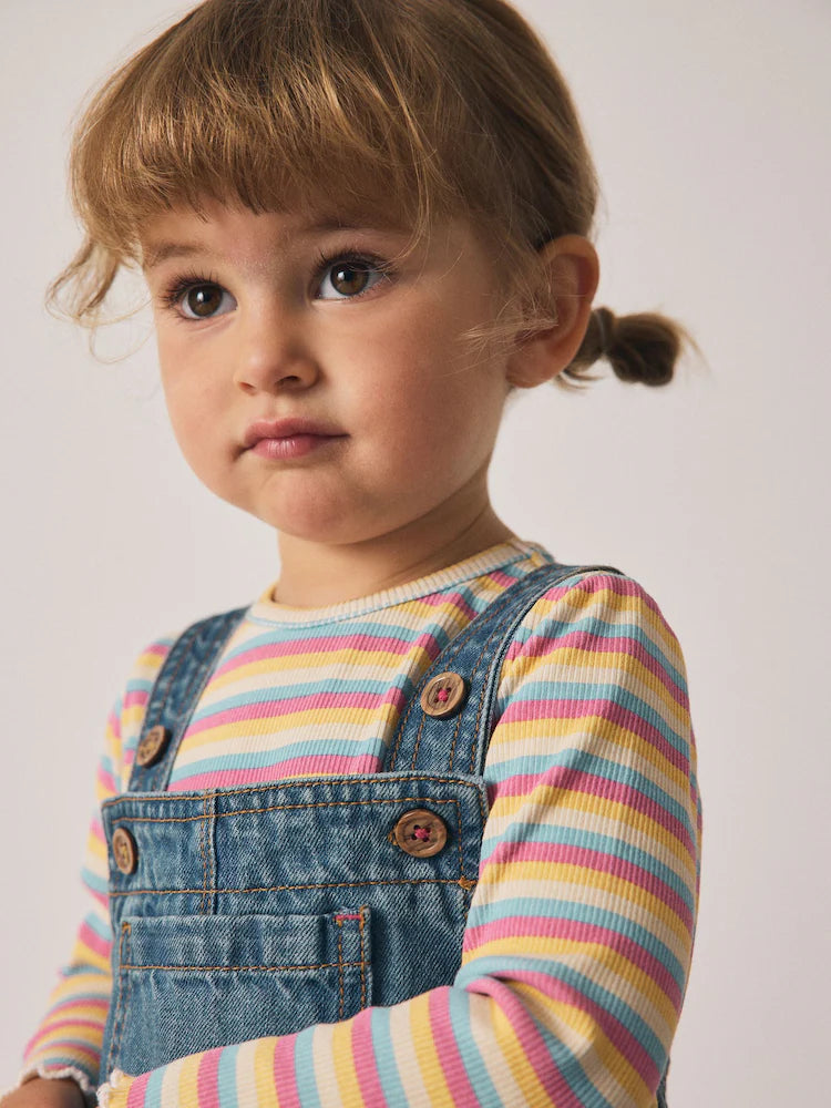 |Girl| Macacão Mid Blue Bee Embelished (3 meses a 7 anos)