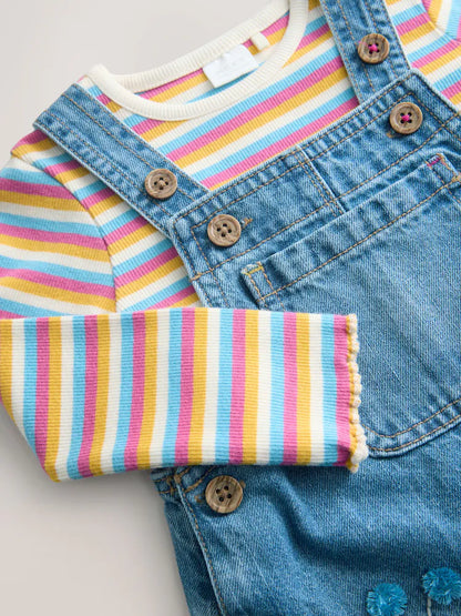 |Girl| Macacão Mid Blue Bee Embelished (3 meses a 7 anos)