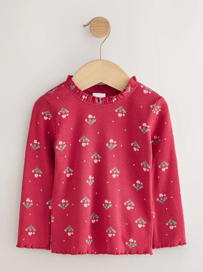 |Girl| Macacão Bordado Floral Azul Médio (3 meses a 7 anos)