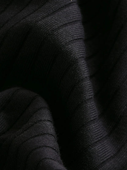 |BigGirl| Blusa Preta De Gola Alta e Manga Comprida (3-16 anos)