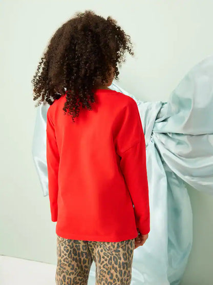 |BigGirl| Blusa De Manga Comprida Red Dogs (3-16 anos)