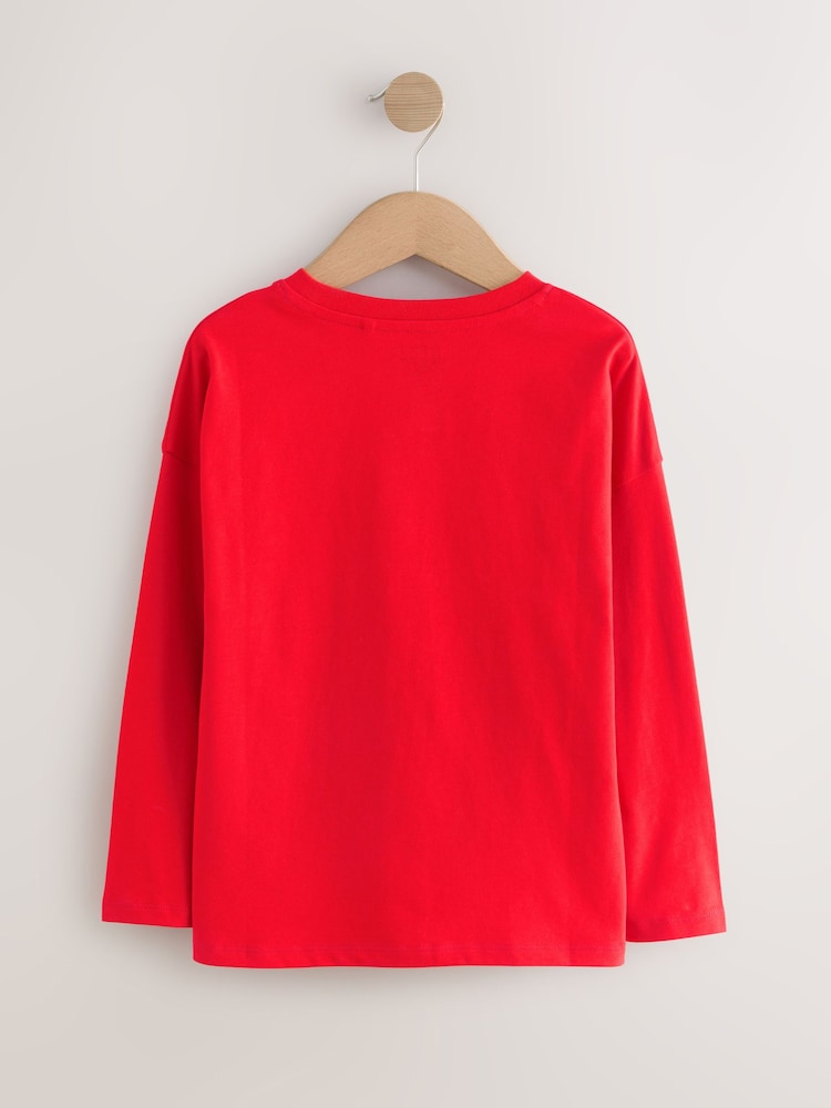 |BigGirl| Blusa De Manga Comprida Red Dogs (3-16 anos)