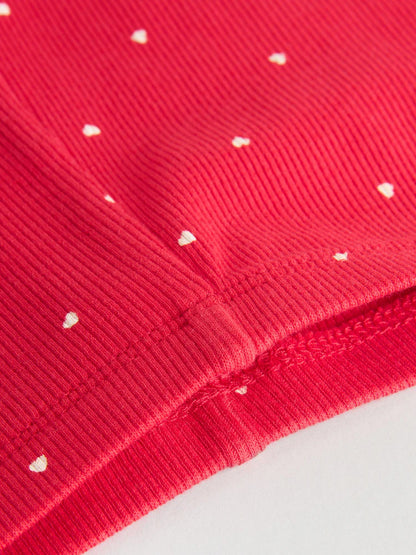 |BabyGirl| Conjunto De 2 Peças De Blusa e Leggings Vermelhas Para Bebê (0 meses a 2 anos)