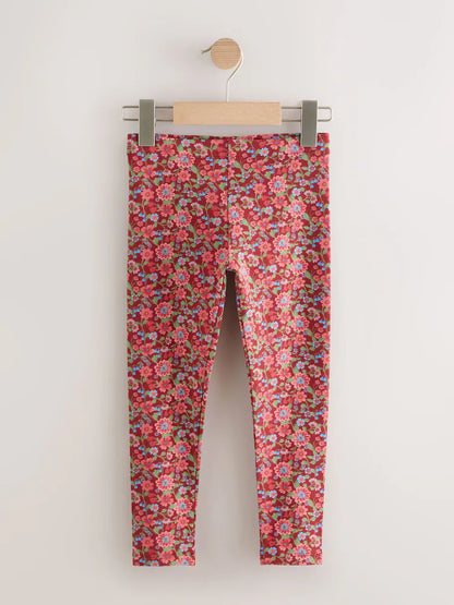 |BigGirl| Pacote Com 5 Leggings Xadrez Vermelho/azul (3-16 anos)