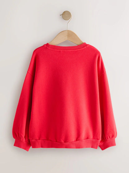 |BigGirl| Moletom Com Capuz Vermelho Tis The Season Festive Icons Christmas (3-16 anos)