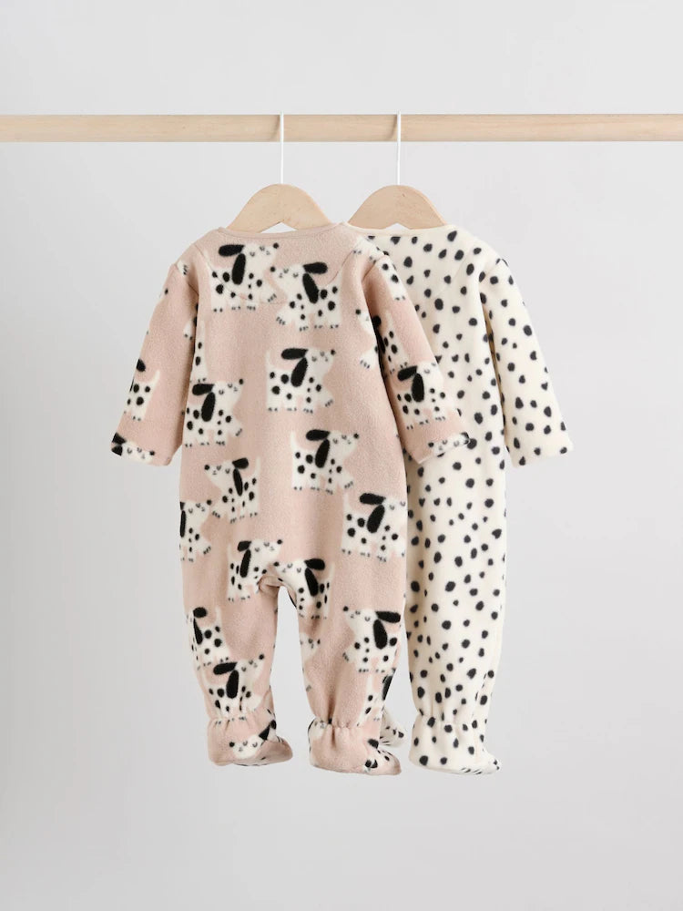 |BabyBoy| Macacão De Dormir Neutro Com Zíper Bidirecional Em Microfibra Para Bebês, Pacote com 2