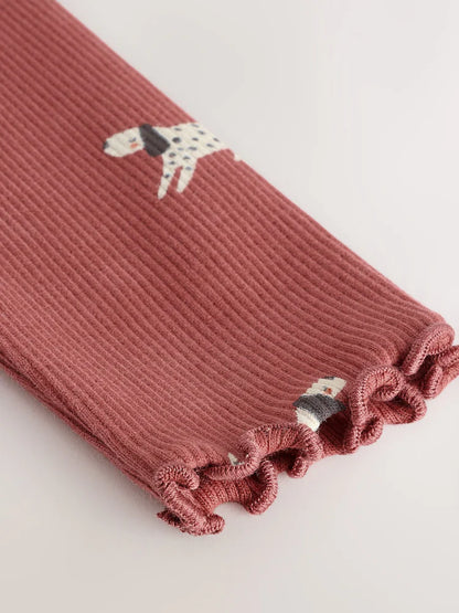 |Girl| Camiseta De Manga Comprida Red Dog Rib (3 meses a 7 anos)