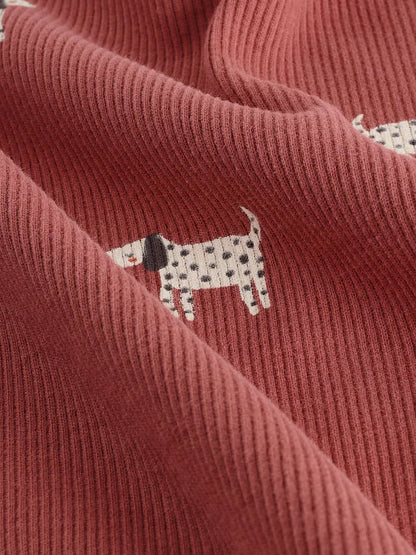 |Girl| Camiseta De Manga Comprida Red Dog Rib (3 meses a 7 anos)