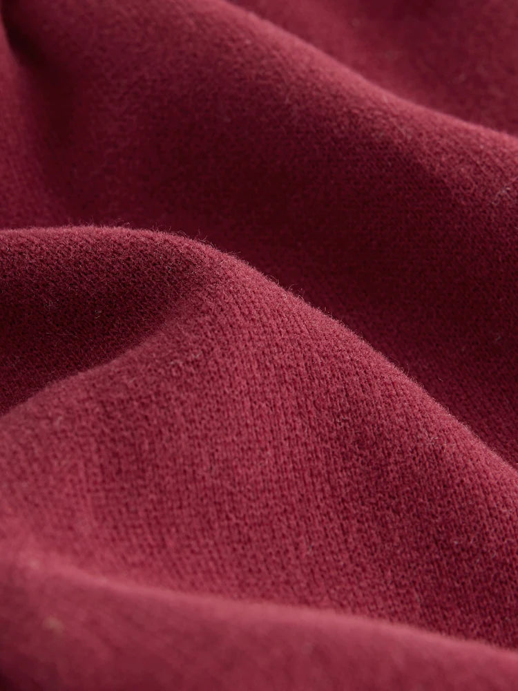 |Girl| Calça De Moletom Vermelha Bordô Com Perna Larga (3 meses a 7 anos)