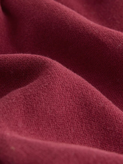 |Girl| Calça De Moletom Vermelha Bordô Com Perna Larga (3 meses a 7 anos)