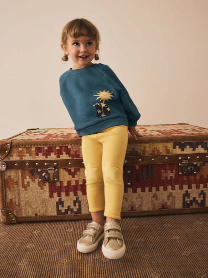 |Girl| Moletom Blue Celestial Com Gola Redonda (3 meses a 7 anos)