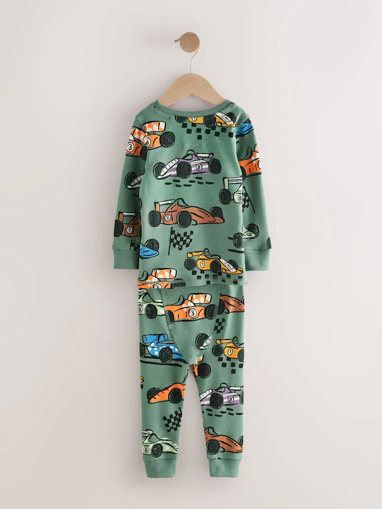 |Boy| Pacote Com 3 Pijamas Snuggle Azul/Verde (9 meses a 10 anos)