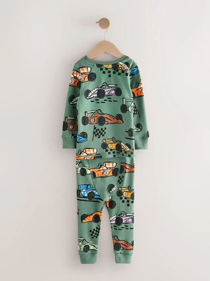 |Boy| Pacote Com 3 Pijamas Snuggle Azul/Verde (9 meses a 10 anos)