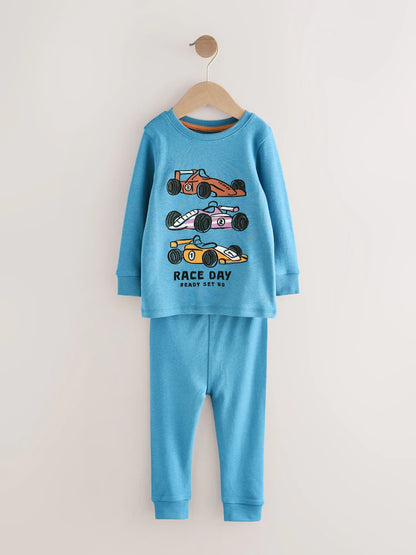 |Boy| Pacote Com 3 Pijamas Snuggle Azul/Verde (9 meses a 10 anos)