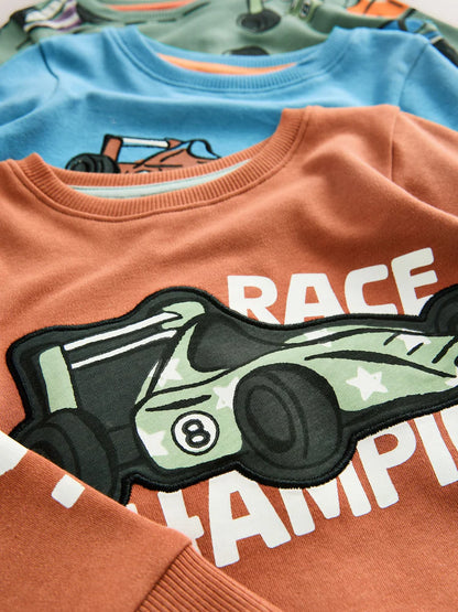 |Boy| Pacote Com 3 Pijamas Snuggle Azul/Verde (9 meses a 10 anos)