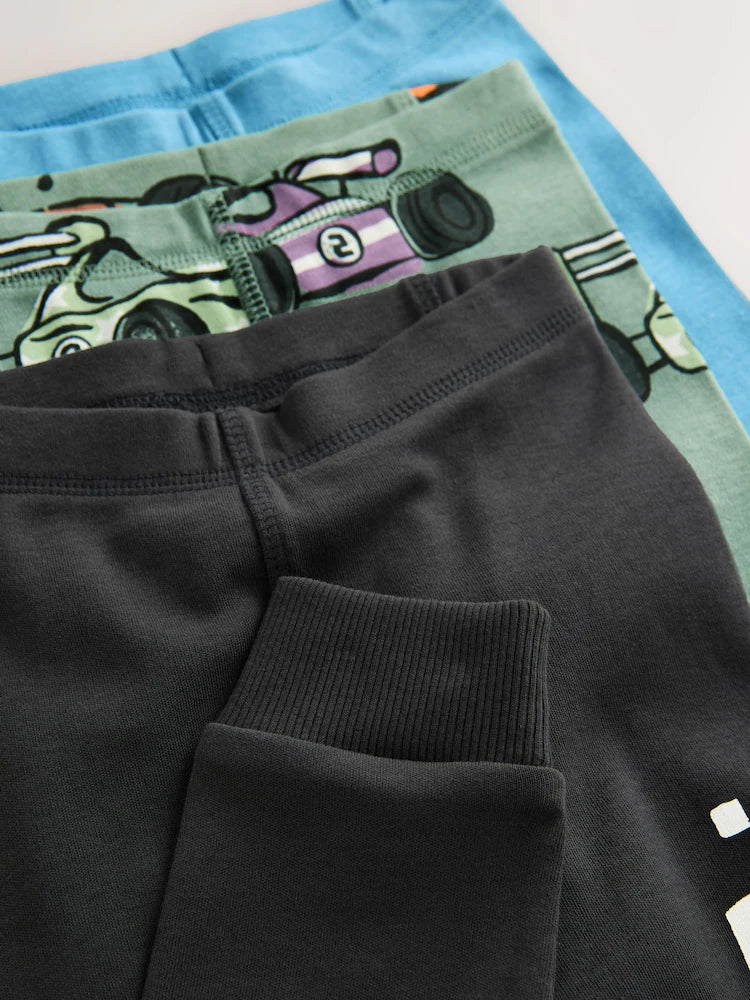 |Boy| Pacote Com 3 Pijamas Snuggle Azul/Verde (9 meses a 10 anos)