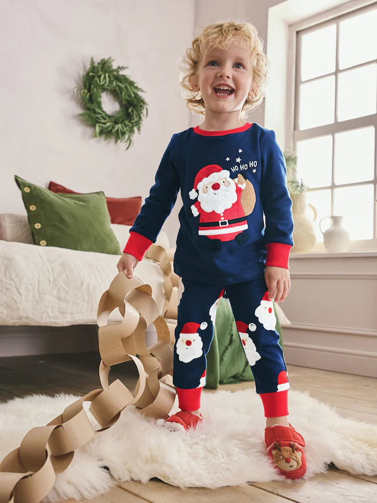 |Boy| Pijama De Natal Navy Single Snuggle (9 meses a 12 anos)