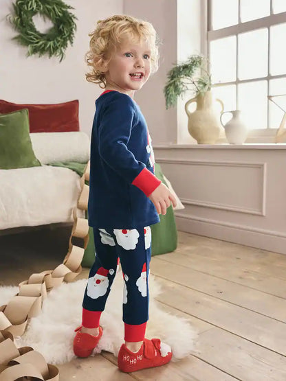 |Boy| Pijama De Natal Navy Single Snuggle (9 meses a 12 anos)