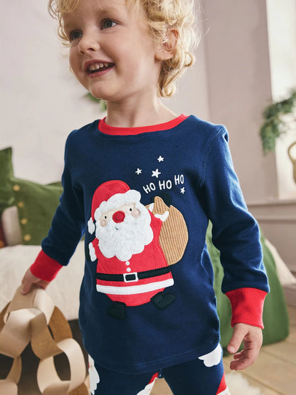 |Boy| Pijama De Natal Navy Single Snuggle (9 meses a 12 anos)
