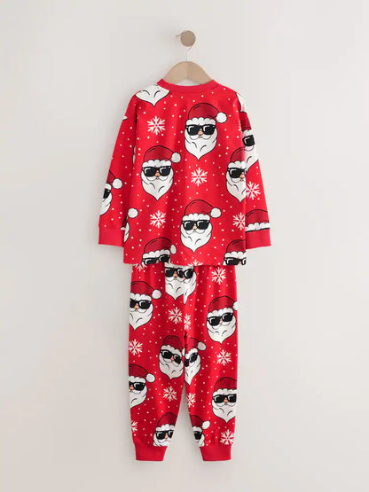 |BigBoy| Pijama De Natal Com Estampa De Papai Noel Vermelho (3-16 anos)