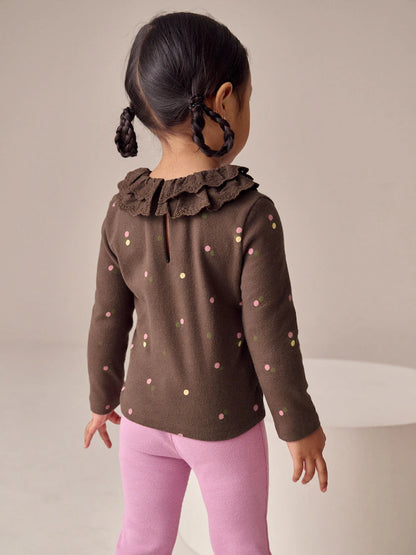 |Girl| Blusa De Gola Longa Marrom Chocolate (3 meses a 7 anos)