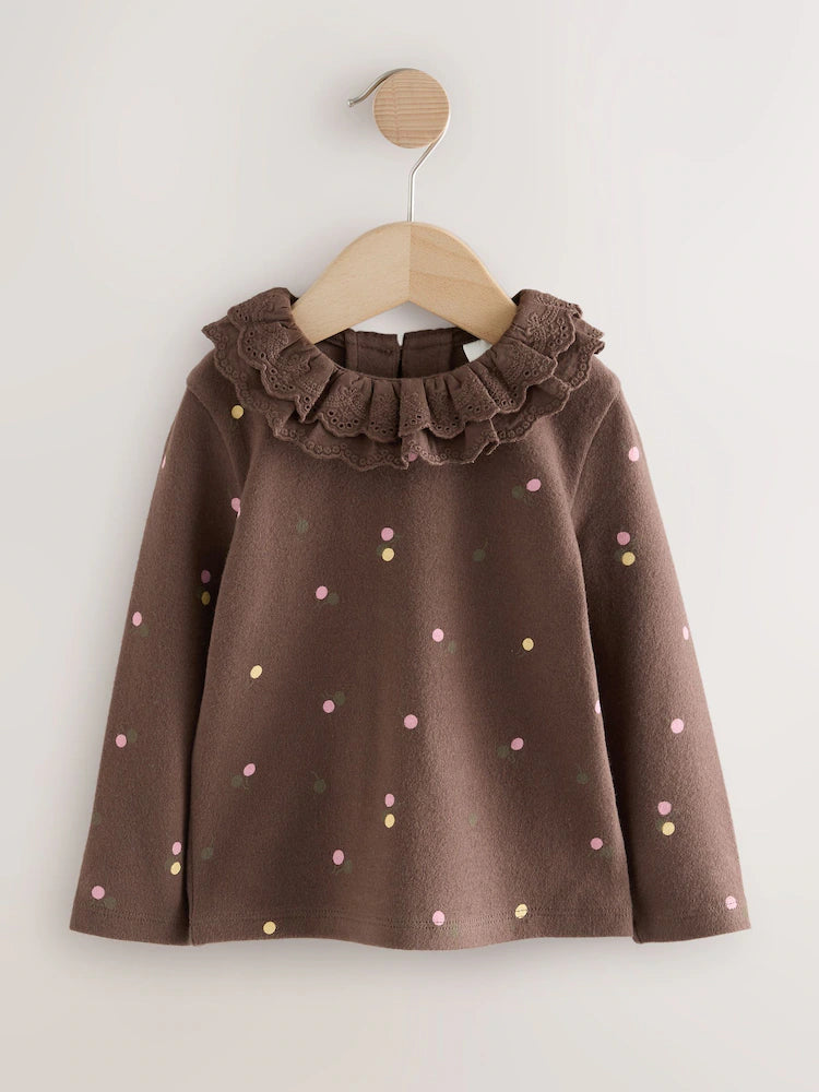|Girl| Blusa De Gola Longa Marrom Chocolate (3 meses a 7 anos)