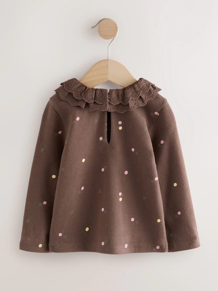 |Girl| Blusa De Gola Longa Marrom Chocolate (3 meses a 7 anos)