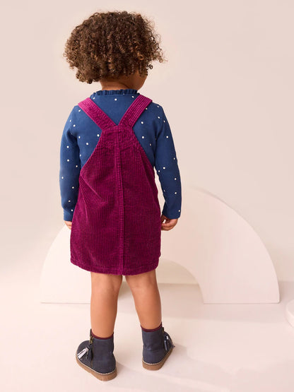 |Girl| Vestido De Veludo Vermelho Bordô (3 meses a 8 anos)