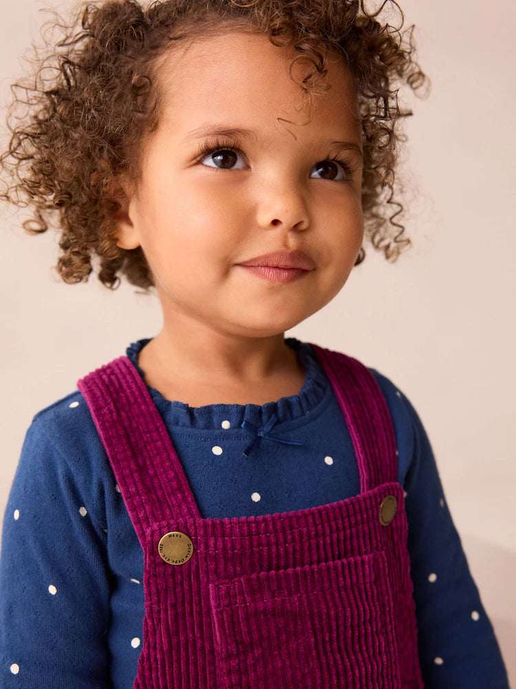 |Girl| Vestido De Veludo Vermelho Bordô (3 meses a 8 anos)